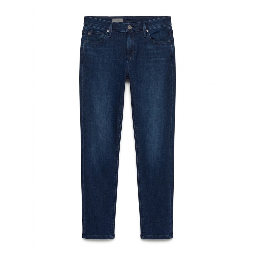 AG Adriano Goldschmied The Prima Mid-Rise Cigarette Jeans Dark Wash 28R Hemmed